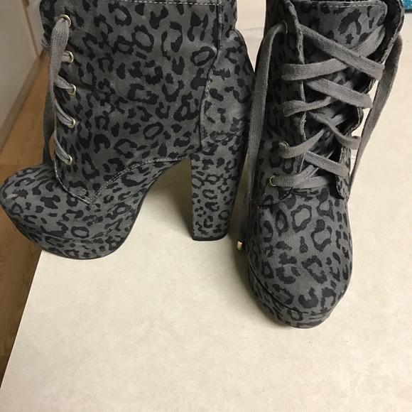 forever 21 leopard booties